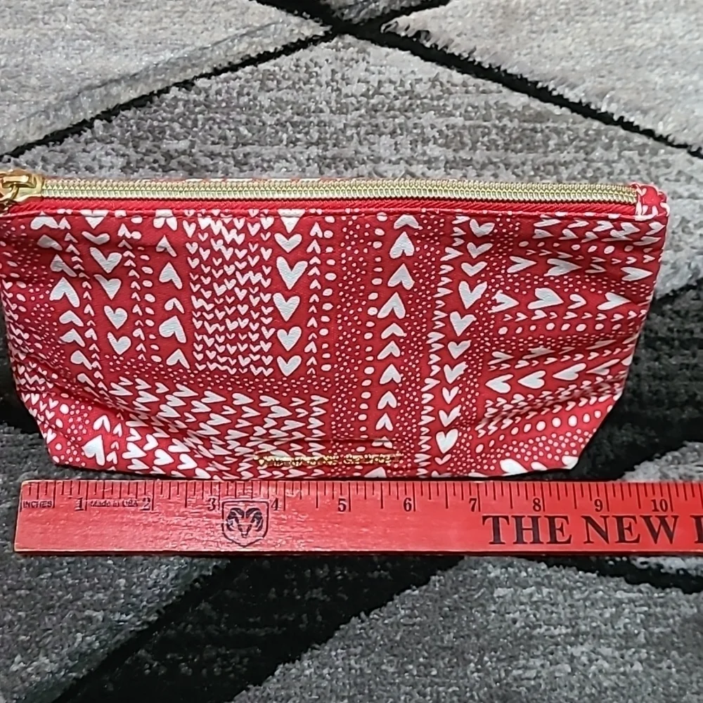 Victoria Secret 2016 Heart Design Canvas Organizer Pouch Bag Price Firm